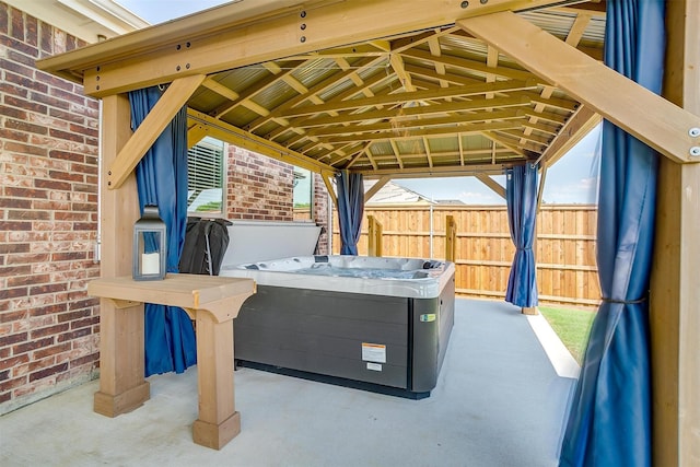 1733 Reverie Rd, Burleson, TX 76028 - view of patio with a gazebo and a hot tub