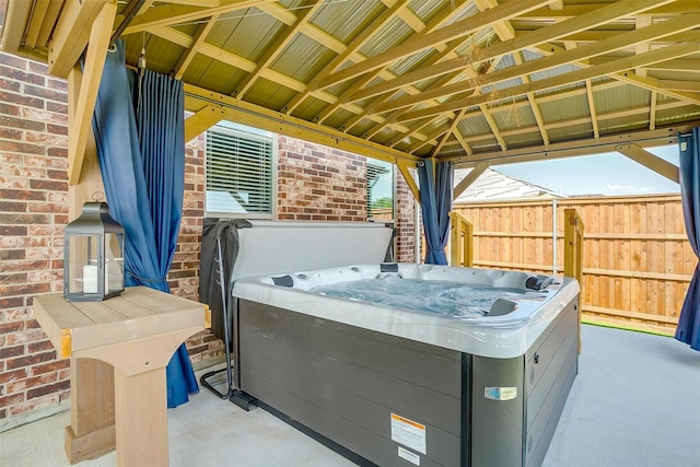 1733 Reverie Rd, Burleson, TX 76028 - view of patio with a gazebo and a hot tub