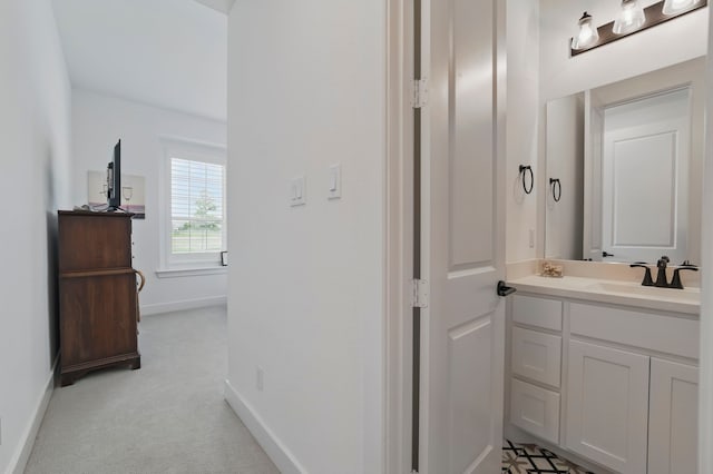 1301 Limestone Ridge Rd, Mansfield, TX 76063 - bathroom featuring vanity and baseboards
