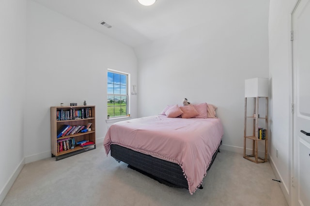 1301 Limestone Ridge Rd, Mansfield, TX 76063 - bedroom featuring light colored carpet, lofted ceiling, and baseboards