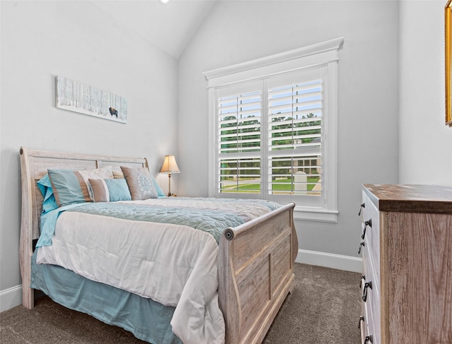 9035 Shallow Cv, Tyler, TX 75703 - carpeted bedroom with vaulted ceiling and baseboards