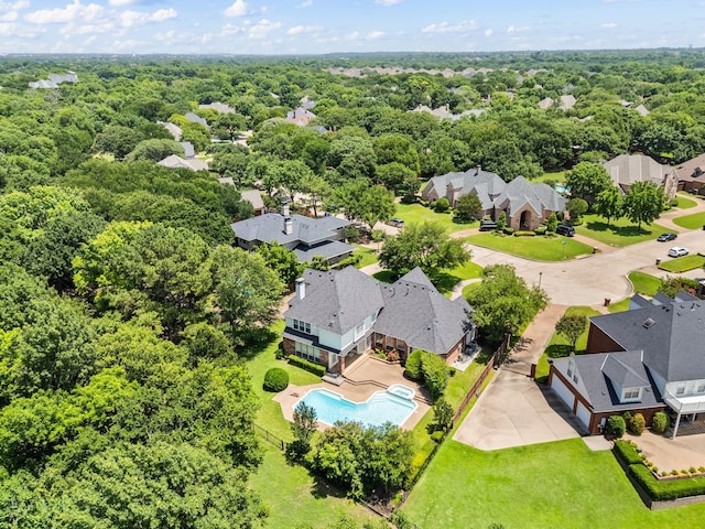 8005 Jefferson Cir, Colleyville, TX 76034 - aerial perspective of suburban area with a pool area
