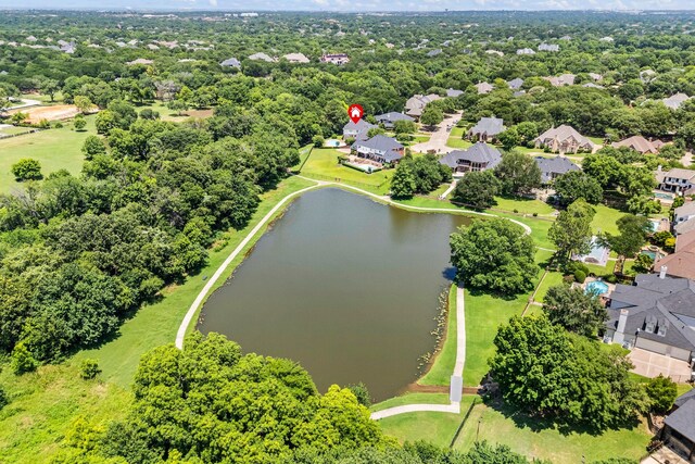 8005 Jefferson Cir, Colleyville, TX 76034 - aerial perspective of suburban area with a large body of water