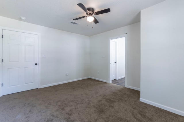 112 S Lakeview Dr, Lacy Lakeview, TX 76705 - carpeted spare room featuring a ceiling fan, baseboards, and a smoke detector