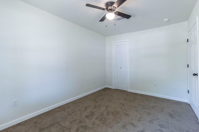 112 S Lakeview Dr, Lacy Lakeview, TX 76705 - carpeted spare room with baseboards, ceiling fan, and a smoke detector