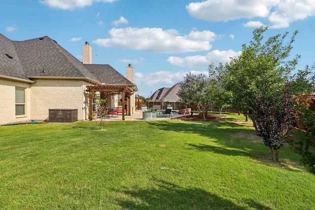 114 Piper Pkwy, Waxahachie, TX 75165 - view of yard featuring a pergola, a patio, and cooling unit