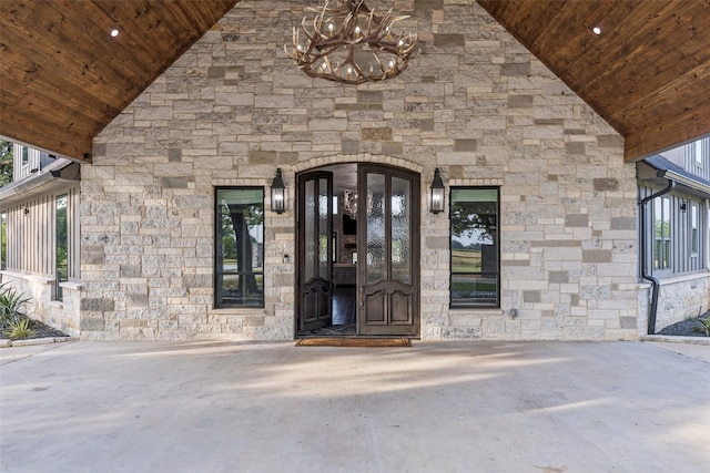 12877 Foutch Rd, Pilot Point, TX 76258 - entrance to property featuring stone siding