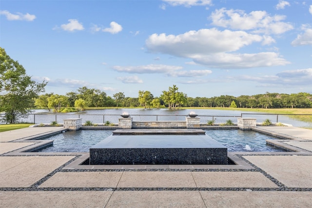 12877 Foutch Rd, Pilot Point, TX 76258 - swimming pool with a water view and a patio