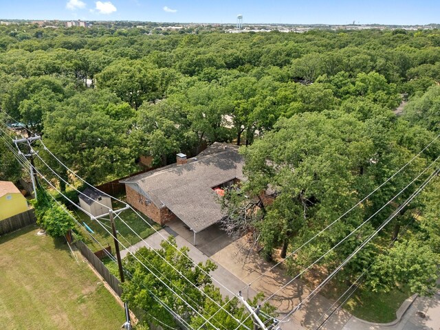521 Brookview Dr, Hurst, TX 76054 - aerial view of a forest