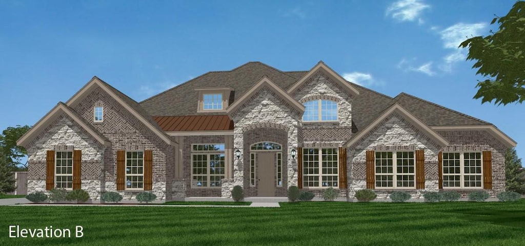 335 Success, Mclendon Chisholm, TX 75032 - view of front of property featuring a front yard and brick siding