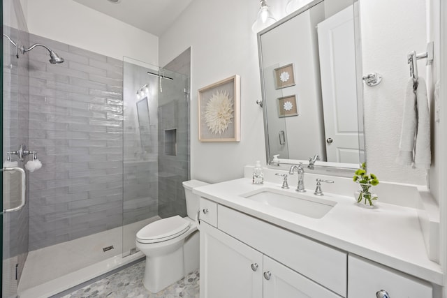 3201 Dovehill Dr, Northlake, TX 76247 - full bath featuring vanity, a stall shower, and toilet