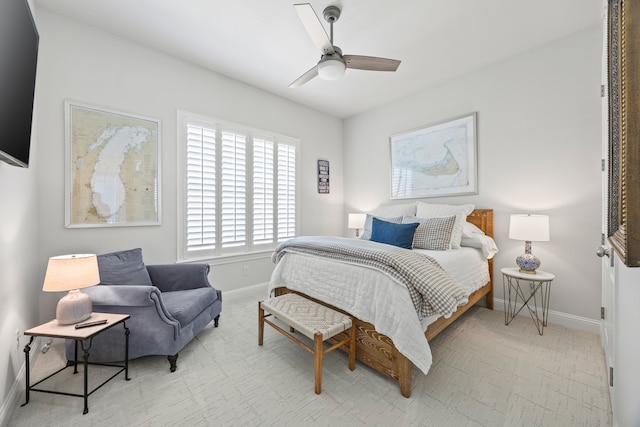 3201 Dovehill Dr, Northlake, TX 76247 - bedroom with baseboards and a ceiling fan