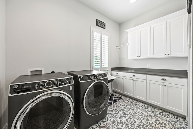 3201 Dovehill Dr, Northlake, TX 76247 - washroom featuring independent washer and dryer and cabinet space