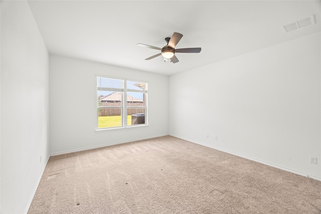 1028 W Dr, Aubrey, TX 76227 - carpeted spare room featuring ceiling fan and baseboards
