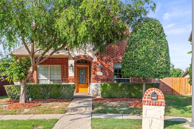 1825 Sanderlain Ln, Allen, TX 75002 - view of front of home featuring brick siding