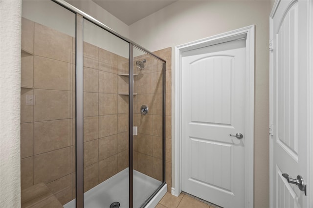 1825 Sanderlain Ln, Allen, TX 75002 - full bathroom with a stall shower and tile patterned flooring