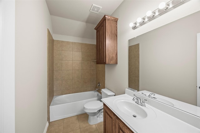 1825 Sanderlain Ln, Allen, TX 75002 - bathroom with toilet, vanity, and tile patterned flooring