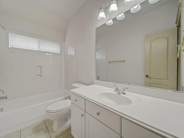 8009 Marathon Dr, Plano, TX 75024 - bathroom with tile patterned floors, tub / shower combination, and vanity