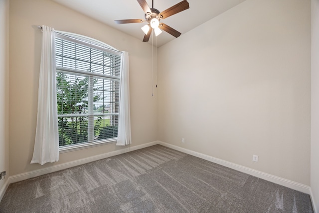 235 Bearclaw Cir, Aledo, TX 76008 - unfurnished room featuring carpet, plenty of natural light, ceiling fan, baseboards, and lofted ceiling