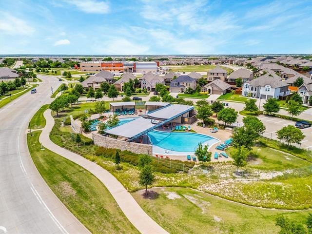 720 Lawndale St, Celina, TX 75009 - aerial view of residential area with a pool