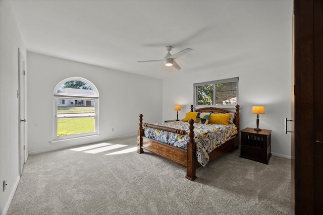 4208 Crestover Dr, Mesquite, TX 75150 - carpeted bedroom featuring multiple windows and ceiling fan