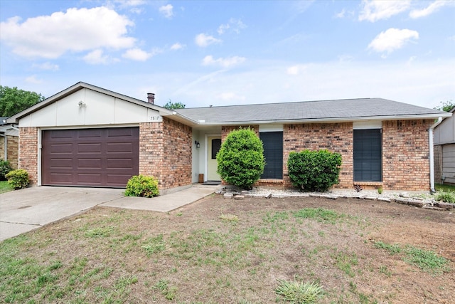 7817 Whirlwind Dr, Fort Worth, TX 76133 - ranch-style house with concrete driveway, a garage, and brick siding