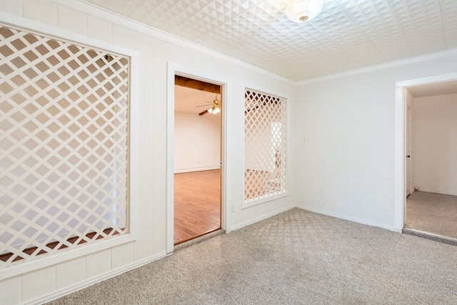 110 Sunview St, Sunnyvale, TX 75182 - spare room featuring crown molding and carpet flooring