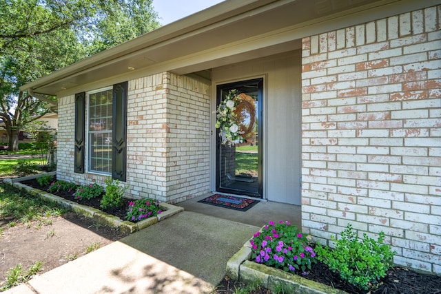 110 Sunview St, Sunnyvale, TX 75182 - doorway to property with brick siding