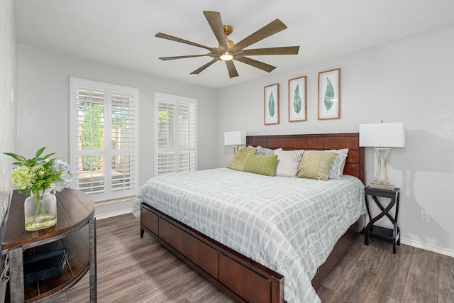 3212 Appalachian Way, Plano, TX 75075 - bedroom featuring wood finished floors and a ceiling fan