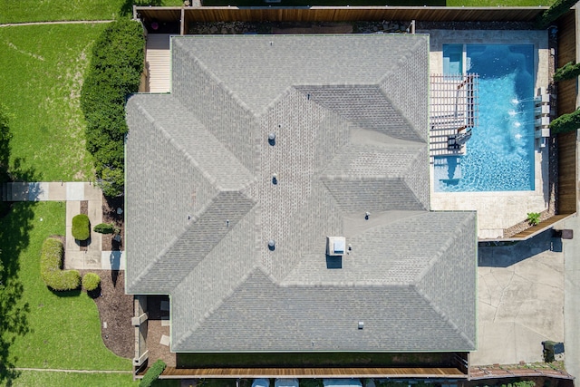 3212 Appalachian Way, Plano, TX 75075 - aerial view of property and surrounding area with a pool area