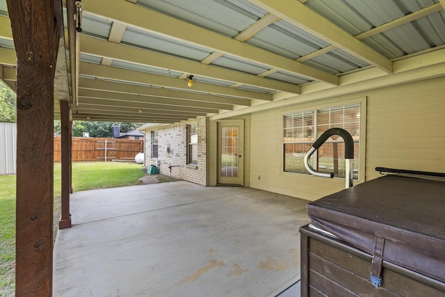 3559 Kayewood Dr, Little Elm, TX 75068 - view of patio / terrace featuring a hot tub