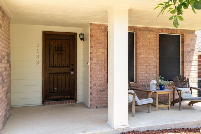 2133 Bliss Rd, Fort Worth, TX 76177 - doorway to property featuring brick siding and covered porch