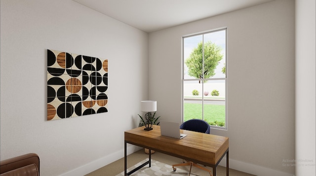 8425 Peach, Justin, TX 76247 - carpeted office space featuring plenty of natural light and baseboards