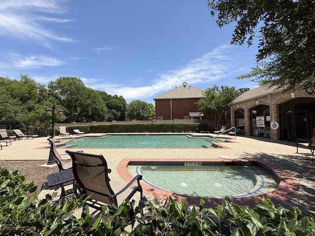 1106 Brook Ridge Ave, Allen, TX 75002 - community pool with a patio area and a community hot tub