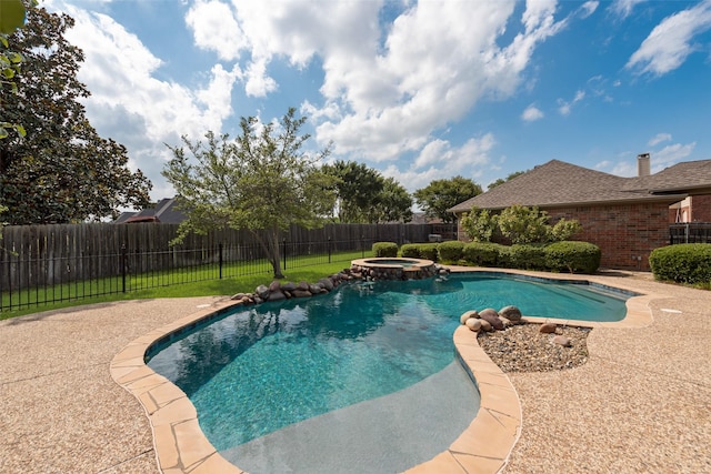 402 Thistle Ct, Southlake, TX 76092 - view of swimming pool with a pool with connected hot tub