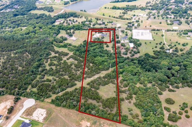 2310 N Walnut Grove Rd, Midlothian, TX 76065 - aerial view of property's location with property parcel outlined