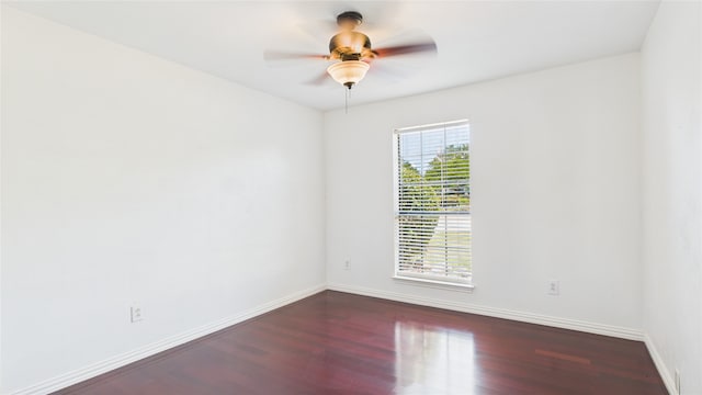 411 Roaring Springs Dr, Allen, TX 75002 - unfurnished room featuring wood finished floors, baseboards, and ceiling fan