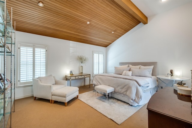 4229 Colgate Ave, University Park, TX 75225 - bedroom featuring wood ceiling and carpet