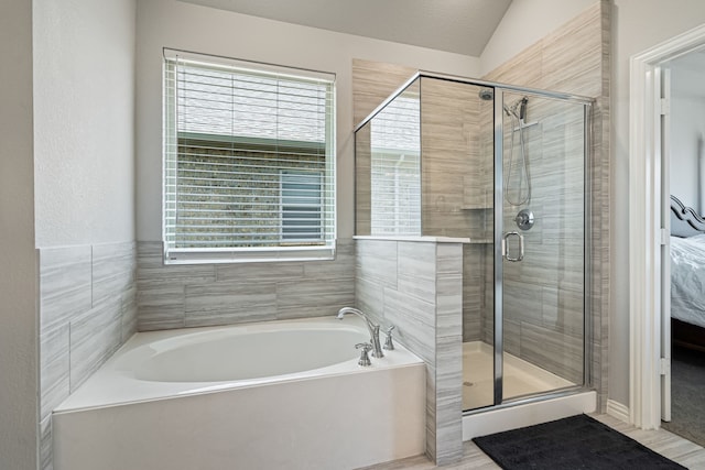 7020 Cross Point Ln, Little Elm, TX 76227 - ensuite bathroom featuring a garden tub and a stall shower