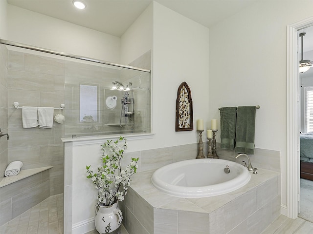 2624 Bellevue, The Colony, TX 75056 - full bath with a bath and walk in shower