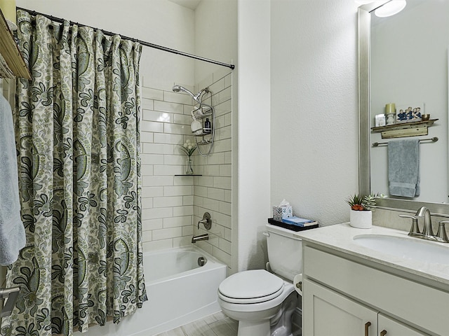 2624 Bellevue, The Colony, TX 75056 - full bath with toilet, shower / tub combo, and vanity