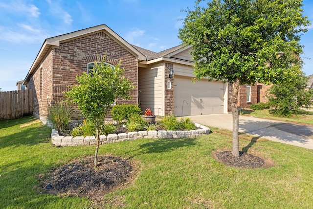 1615 White Mountain Way, Princeton, TX 75407 - view of front facade with brick siding, a garage, and driveway