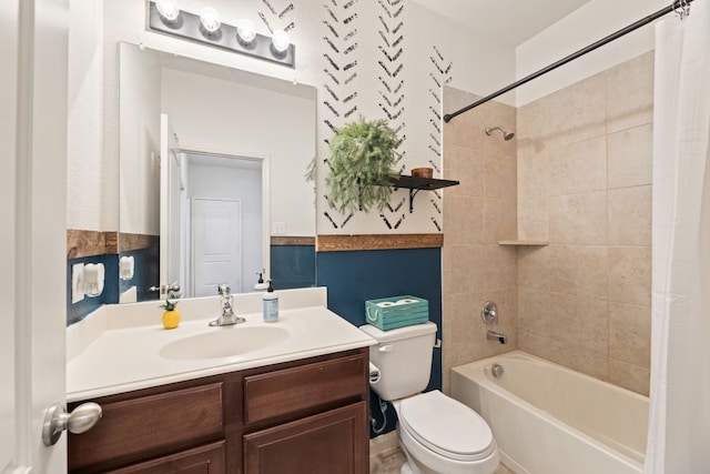 1615 White Mountain Way, Princeton, TX 75407 - bathroom with vanity, shower / bath combination with curtain, and toilet