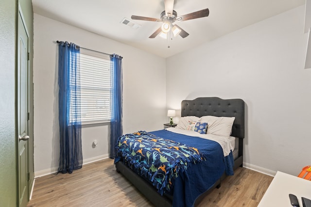 1615 White Mountain Way, Princeton, TX 75407 - bedroom featuring light wood-style floors, baseboards, and a ceiling fan
