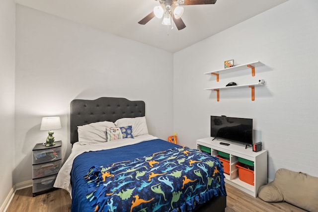 1615 White Mountain Way, Princeton, TX 75407 - bedroom featuring wood finished floors, baseboards, and ceiling fan
