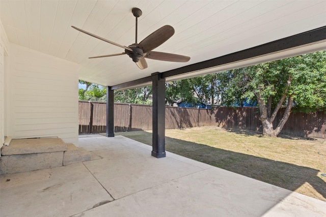 2810 Altman Dr, Irving, TX 75062 - view of patio featuring ceiling fan