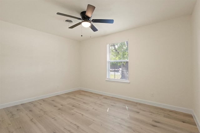 2810 Altman Dr, Irving, TX 75062 - spare room with light wood-style floors, baseboards, and a ceiling fan