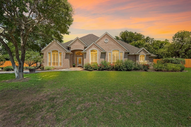324 Lakeside Oaks Cir, Lakeside, TX 76135 - view of front of home with french doors and brick siding