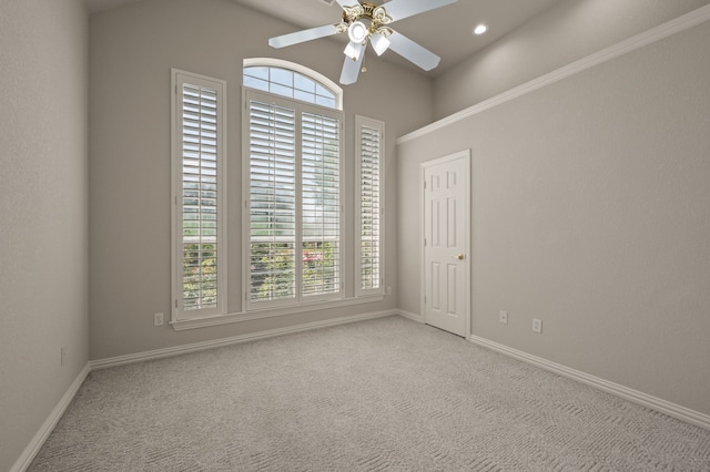 324 Lakeside Oaks Cir, Lakeside, TX 76135 - spare room with ceiling fan, carpet flooring, baseboards, and recessed lighting