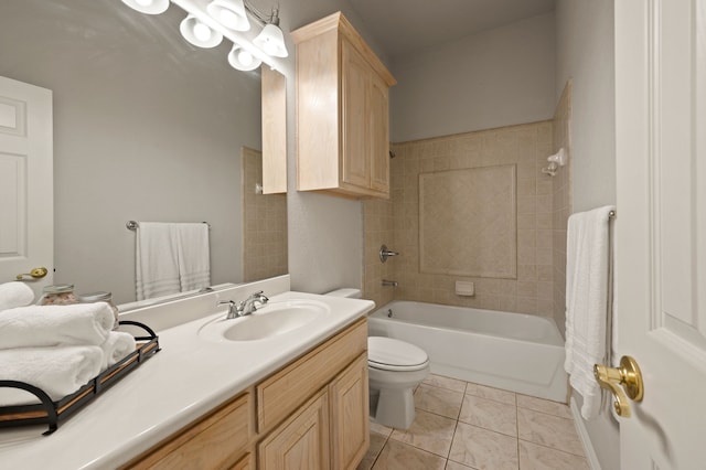 324 Lakeside Oaks Cir, Lakeside, TX 76135 - bathroom with vanity, toilet, shower / bath combo, and tile patterned floors